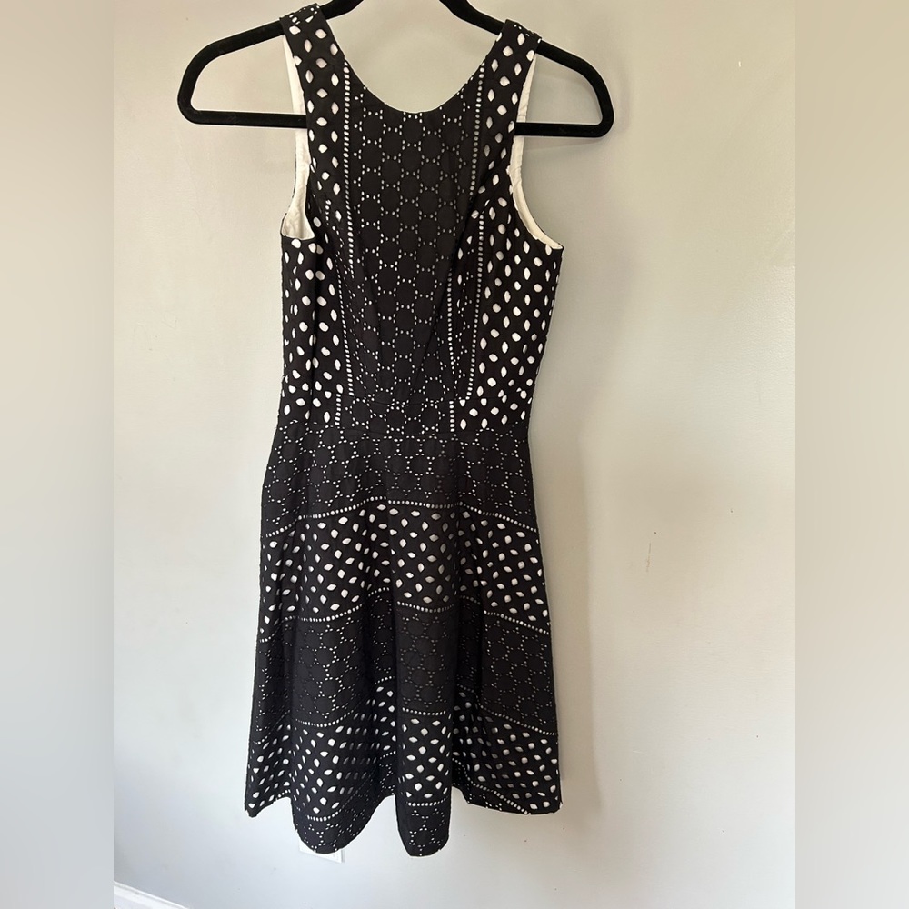 Victoria Wright Black and White Mini Cocktail Dress Womens XS